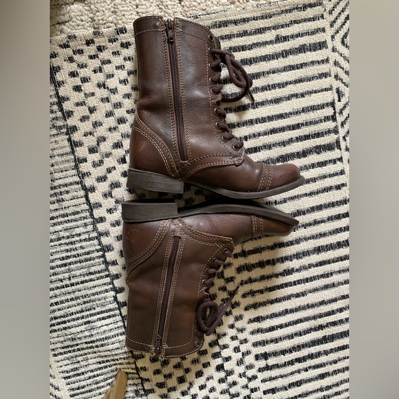 Steve Madden Brown Troopa Combat Boot Size 5.5 - Picture 8 of 14